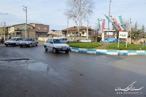 رژه موتوری بمناسبت ورود تاریخی امام (ره) به میهن، در توران فارس برگزار شد