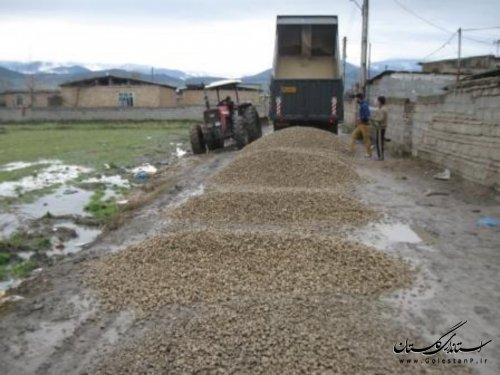 معابر محله گرگيج آباد روستاي قلمي شن ريزي شد 