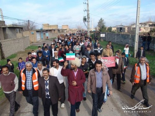 همایش پیاده روی خانوادگی در روستای قزلجه آق امام برگزار شد 
