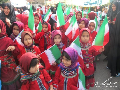 برگزاری راهپیمایی باشکوه 22 بهمن در شهرستان رامیان