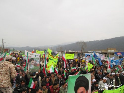 راهپیمایی 22 بهمن بخش لوه در صادق آباد برگزار شد