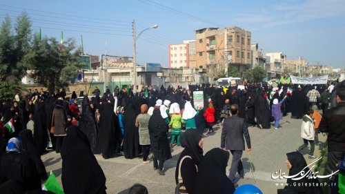 برگزاری با شکوه راهپیمایی 22 بهمن شهرستان آزادشهر با حضور فرماندار