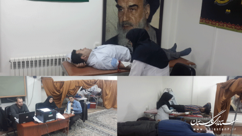 اهدای خون توسط کارکنان اداره کل تعاون،کار و رفاه اجتماعی گلستان