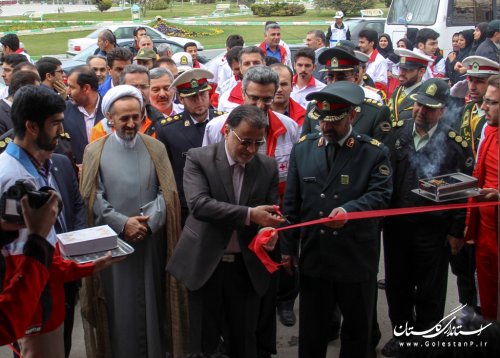 قرارگاه مشترک جمعیت هلال احمر و نیروی انتظامی استان گلستان در نوروز 94 افتتاح شد