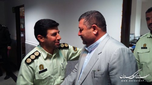 حضور فرماندار آزادشهر در اولین روز سال در ستاد فرماندهی نیروی انتظامی