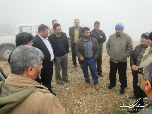 بازدید از اراضی شیب دار شهرستان آزادشهر برای اجرای پروژه ترسیب کربن