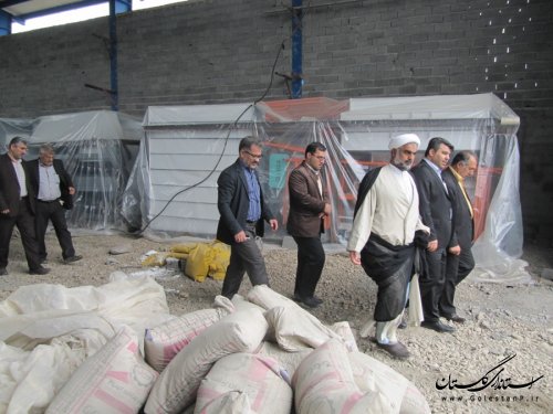 بازدید فرماندار رامیان از پروژه ساخت کارخانه تولید خوراک دام شهرک صنعتی شهرستان