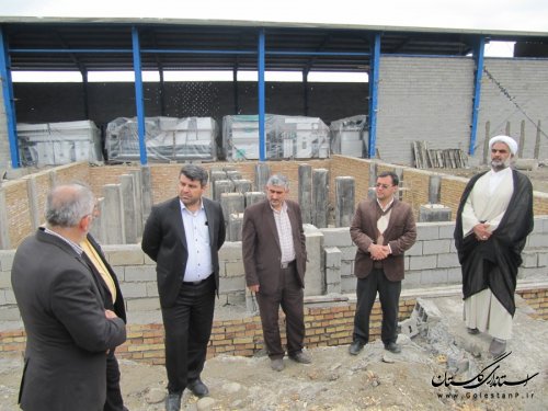 بازدید فرماندار رامیان از پروژه ساخت کارخانه تولید خوراک دام شهرک صنعتی شهرستان