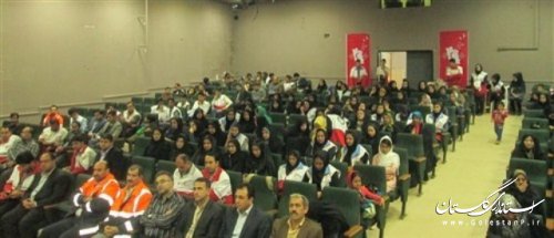 مراسم تجلیل از خادمان نوروزی هلال احمر علی آبادکتول برگزار شد