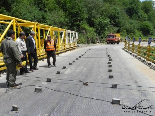 بازدید فرماندار مینودشت از پل مسیر تفرجگاه آق چشمه