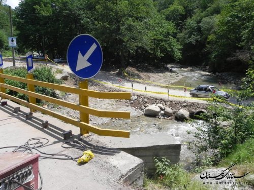 بازدید فرماندار مینودشت از پل مسیر تفرجگاه آق چشمه