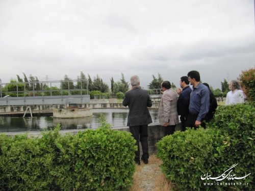 بازدید فرماندار از تصفیه خانه فاضلاب شهر کردکوی