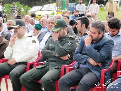 مراسم کلنگ زنی المان شهدای گمنام شهر کردکوی برگزار شد