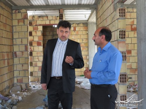 بازدیدید سرزده فرماندار گالیکش از پروژه درمانگاه درحال ساخت شهرستان
