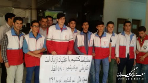 عضویت سردار آزمون در سازمان جوانان جمعیت هلال احمر استان گلستان 