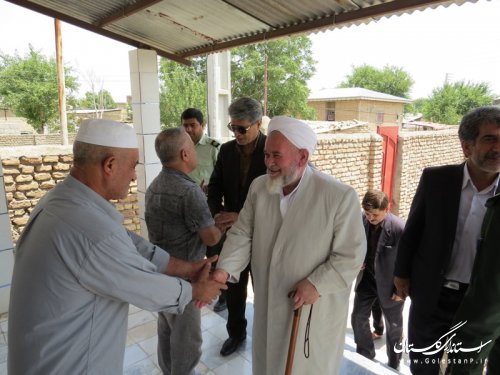 دیدار فرماندار شهرستان آق قلا با خانواده شهید و جانباز مبارزه با مواد مخدر