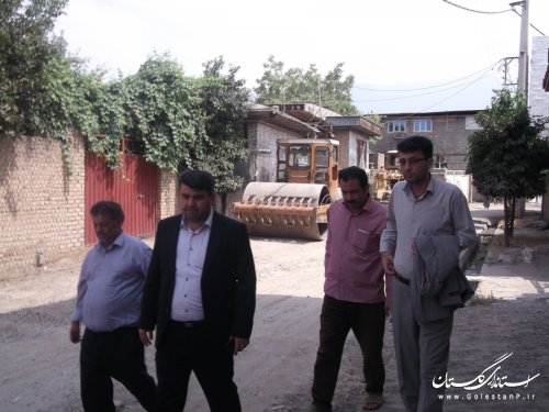 بازدید فرماندار رامیان از پروژه های عمرانی روستای گلند