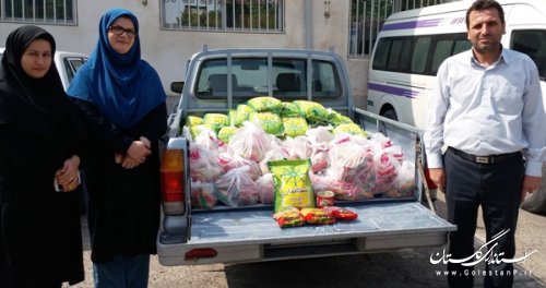 اهدای ارزاق به نیازمندان توسط کارکنان شرکت نفت منطقه گلستان