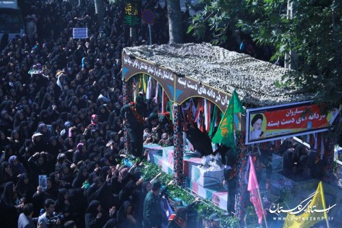 تشییع باشکوه 13شهید غواص درشهرستان گرگان