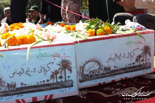 خاکسپاری شهداء غواص در نوده خاندوز آزادشهر 