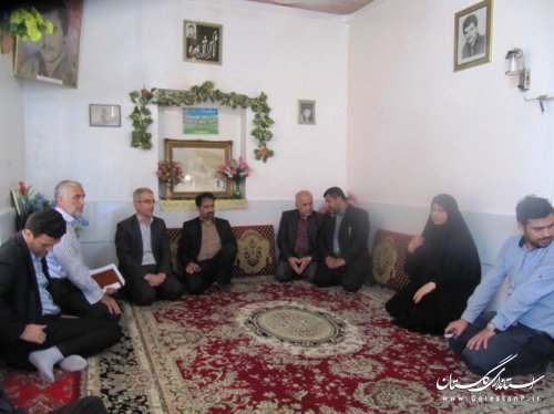 دیدار فرماندار  با خانواده های شهدا و ایثارگر شهرستان کردکوی