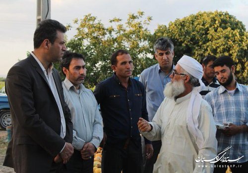 افتتاح سیستم آبیاری تحت فشار در روستای ینقاق شهرستان گالیکش