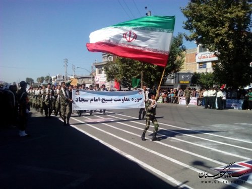 رژه با شکوه نیروهای نظامی و انتظامی در علی آباد کتول