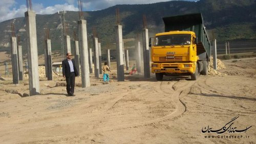 بازدید بخشدار پیشکمر کلاله ازپروژه در حال ساخت درمانگاه روستای گرگاندوز