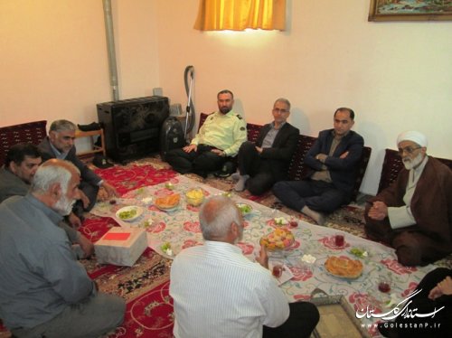 دیدار فرماندار کردکوی با خانواده های معظم شاهد، جانباز و آزادگان