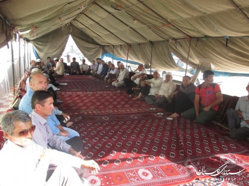 حضور آیت الله نورمفیدی در مراسم گرامیداشت فرماندار ترکمن