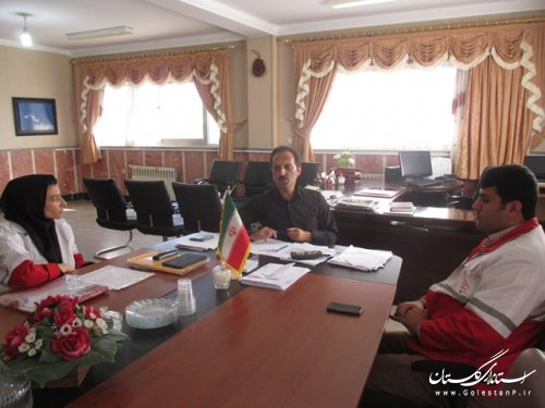 دیدار معاون فرماندار ترکمن با رئیس جمعیت هلال احمر شهرستان