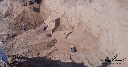 حفاری و اکتشاف دیوار تاریخی گرگان در کلاله آغاز شد