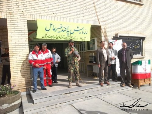 برگزاری مانور پدافند غیرعامل در شهرستان ترکمن