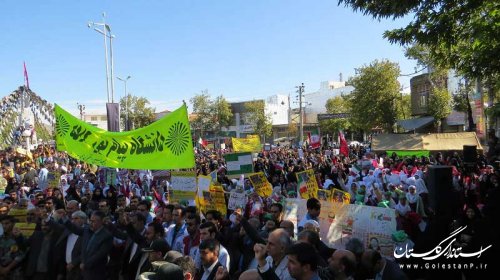 راهپیمایی 13 آبان در کلاله برگزار شد + گزارش تصویری