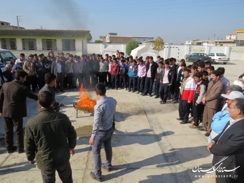 مانور زلزله در مدارس شهرستان آق قلا برگزار شد