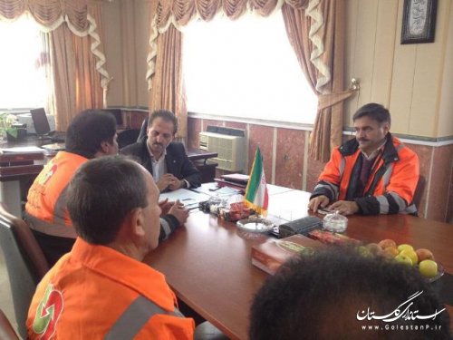 دیدار سرپرست فرمانداری ترکمن با پرسنل راه و شهرسازی شهرستان