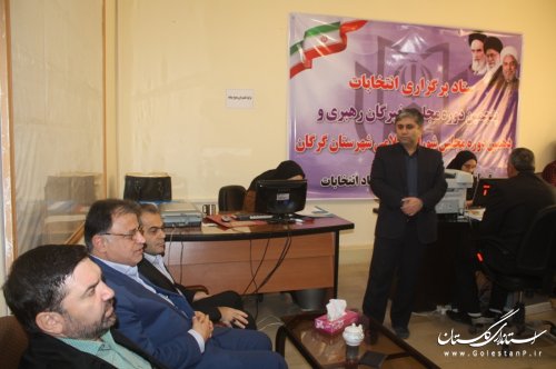 بازدید رئیس ستاد انتخابات استان از محل ثبت نام داوطلبین انتخابات در فرمانداری گرگان