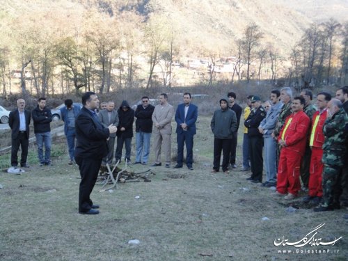 مانور پیشگیری از آتش سوزی در علی آباد برگزارشد