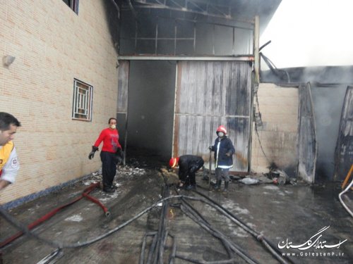 آتش‌سوزی کارخانه در شهرک صنعتی علی آباد کتول مهار شد