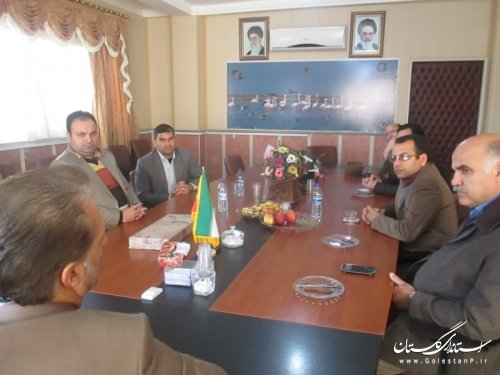 دیدار رئیس و معاونین آموزش و پرورش شهرستان ترکمن با سرپرست فرمانداری ترکمن