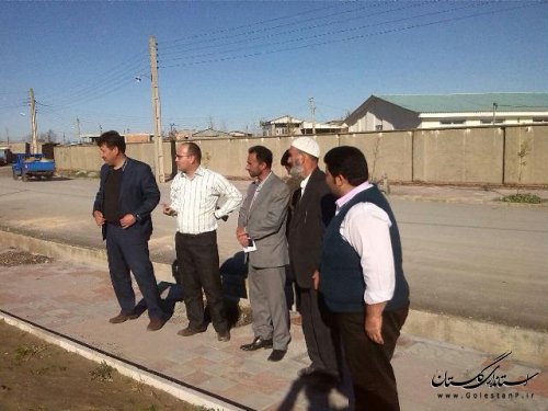 بازدید بخشدار مرکزی شهرستان ترکمن از روند اجرای طرح هادی روستایی