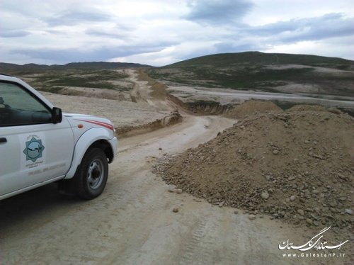 بازدید فرماندار مراوه تپه از جاده در حال احداث روستای مرزی چایلی