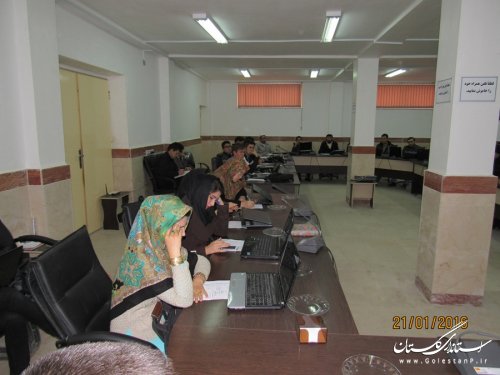 آزمون تعیین کاربران شعبات اخذ رای بخش مرکزی شهرستان گمیشان برگزار شد