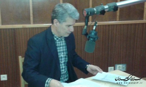 مصاحبه زنده رادیویی فرماندار شهرستان آق قلا در خصوص دهه فجر و انتخابات