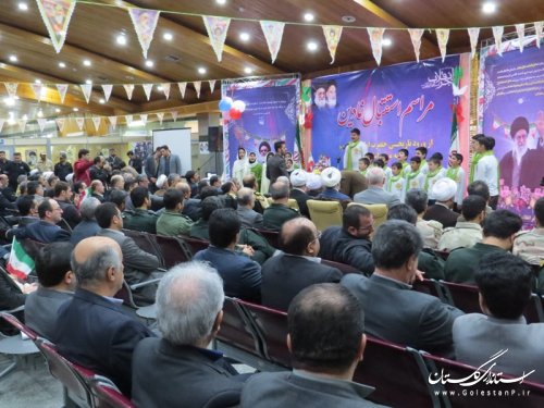 شرکت فرماندار شهرستان آق قلا در مراسم استقبال نمادین از حضرت امام خمینی(ره)