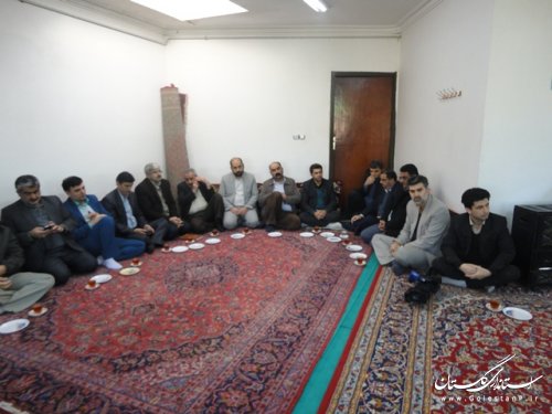 دیدار فرماندار و مسئولین ادارات علی آبادکتول با امام جمعه در اولین روز از دهه فجر