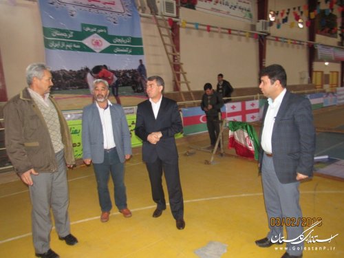 بازدید فرماندار گمیشان از آماده سازی محل برگزاری مسابقات بین المللی گورش