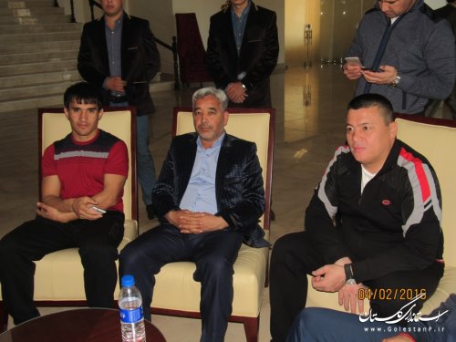 دیدار فرماندار گمیشان با شهردار باکو و مسئولین ورزش کشتی کشور آذربایجان و گرجستان