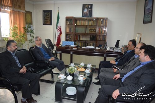 دیدار سرپرست امور شعب بانک ملی استان با فرماندار کردکوی