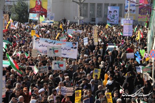 مراسم باشکوه راهپیمایی 22بهمن درشهر گرگان برگزار شد